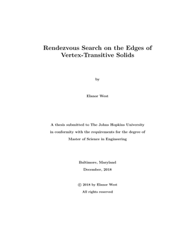 Rendezvous Search on the Edges of Vertex-Transitive Solids