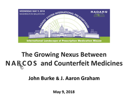 International Pre-Symposium: the Growing Nexus Between NARCOS