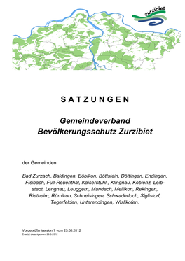 Satzungen Gemeindeverband Bevölkerungsschutz Zurzibiet