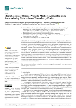 Identification of Organic Volatile Markers Associated with Aroma