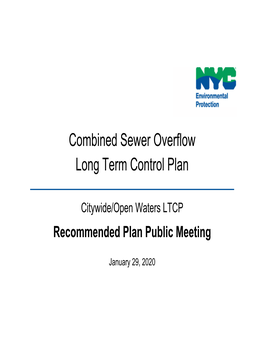 Combined Sewer Overflow Long Term Control Plan