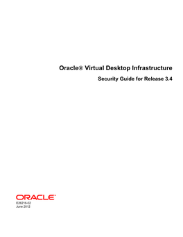 Oracle® Virtual Desktop Infrastructure Security Guide for Release 3.4