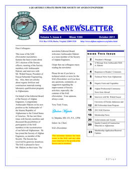 SAE Enewsletter