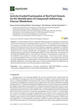 Activity-Guided Fractionation of Red Fruit Extracts for the Identification Of