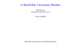 Economic Warfare