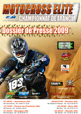 Dossier De Presse 2009