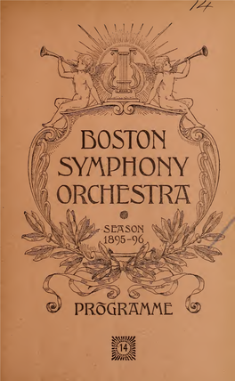 Boston Symphony Orchestra Concert Programs, Season 15, 1895-1896, Subscription