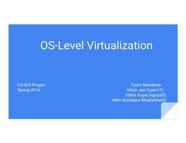 OS-Level Virtualization