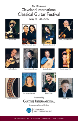 Classical Guitar Festival May 28 - 31, 2015