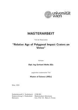 6 Polygonal Impact Craters (Pics) 18 6.1 Deﬁnition of Polygonal Impact Craters