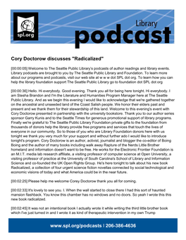 Cory Doctorow Discusses 