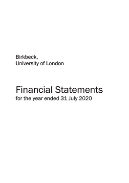 Financial Statements 2020