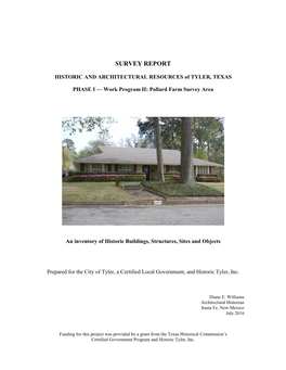Tyler Pollard Farm Survey Report