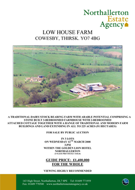 Low House Farm Cowesby, Thirsk