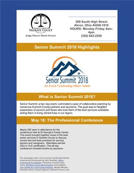 Senior Summit 2018 Highlights