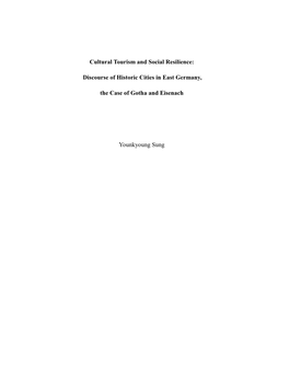 Cultural Tourism and Social Resilience