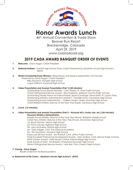 Honor Awards Lunch