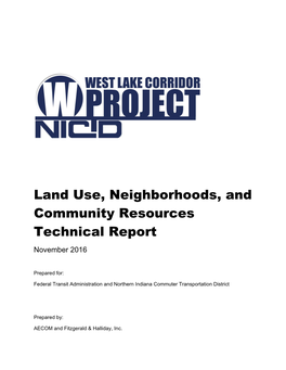 West Lake Corridor DEIS Appendix H-2: Land Use, Neighborhoods
