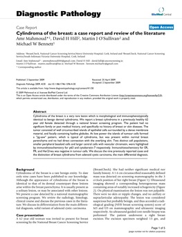 View of the Literature Amr Mahmoud*1, David H Hill2, Martin J O'sullivan2 and Michael W Bennett1