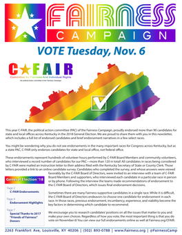 VOTE Tuesday, Nov. 6