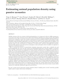 Estimating Animal Population Density Using Passive Acoustics