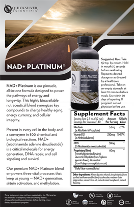 NAD PLATINUM® Before Swallowing