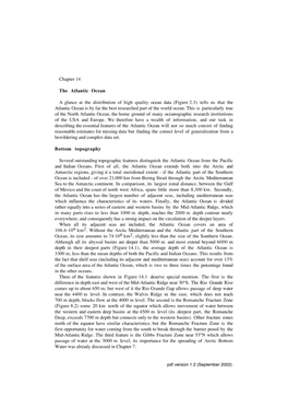 Chapter 14 the Atlantic Ocean a Glance at the Distribution of High