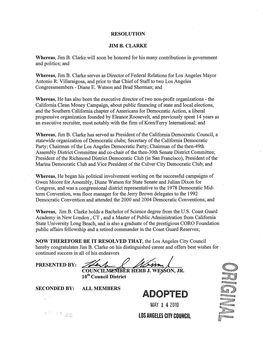 ADOPTED MAY 1 4 2010 LOS ANGELES Clly COUNCIL RESOLUTION EDWARD R