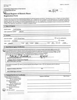 1 Ational Register of Historic Places Registration Form