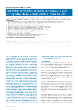 Tick-Borne Encephalitis in North-East Italy: a 14-Year Retrospective Study, January 2000 to December 2013