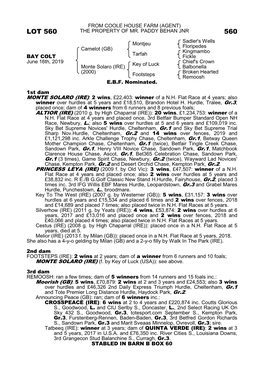 Lot 560 the Property of Mr