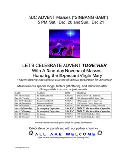 LET's CELEBRATE ADVENT TOGETHER with a Nine-Day