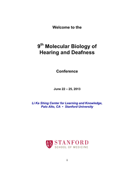 9 Molecular Biology of Hearing and Deafness