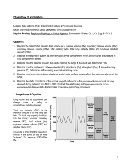 Physiology of Ventilation