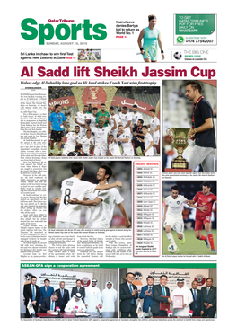 Al Sadd Lift Sheikh Jassim Cup Wolves Edge Al Duhail by Lone Goal As Ali Asad Strikes; Coach Xavi Wins First Trophy AYENI OLUSEGUN DOHA