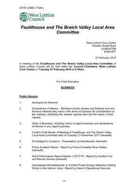 Fauldhouse and the Breich Valley Local Area Committee