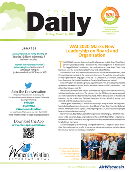 WAI 2020 Marks New Leadership on Board and Organization