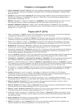 Chapters in Monographs (2010) Papers with IF