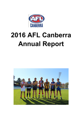 2016 AFL Canberra Annual Report