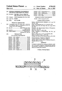 United States Patent (19) 11) Patent Number: 4,704,119 Shaw Et Al