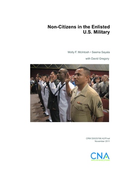 Non-Citizens in the Enlisted U.S. Military