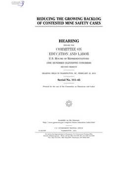 Reducing the Growing Backlog of Contested Mine Safety Cases