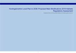 Proposed Main Modifications 2018 Habitats Regulations Assessment