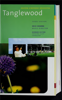 Boston Symphony Orchestra Concert Programs, Summer, 2000