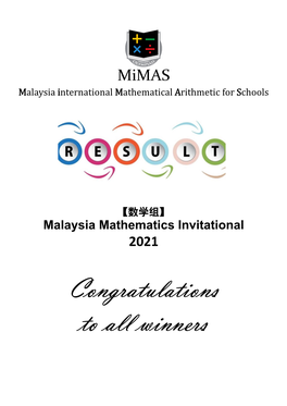 Malaysia Mathematics Invitational-2021