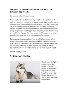 1. Siberian Husky