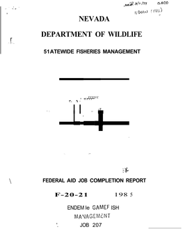 Endemic Gamefish Management