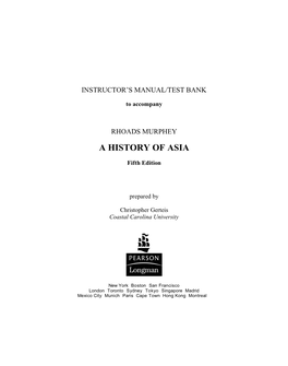 A History of Asia