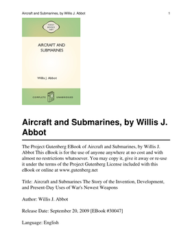 Aircraft and Submarines, by Willis J