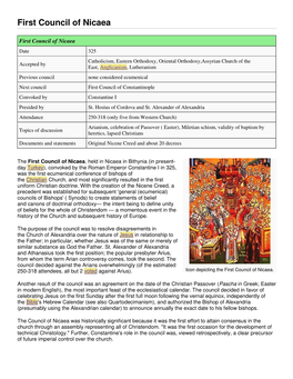 First Council of Nicaea